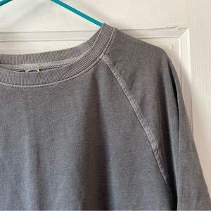 Old Navy Short-Sleeve Crewneck Sweatshirt | Gray | Large